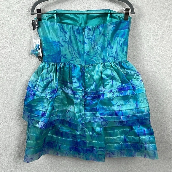 NWT Adrianna Papell Tier Print Mini Dress Corset Party Girly Whimsical Sz 8P - Picture 5 of 13
